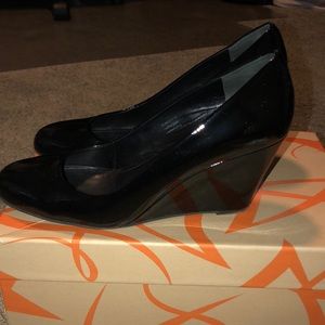 Via Spiga Black Farley Wedge